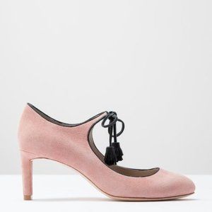 Pink Suede Boden Lilli Mid Heel Tassel Mary Janes
